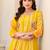 Mustard printed pure cotton kurta trouser set