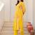 Mustard printed pure cotton kurta trouser set