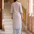 Blue printed pure cotton kurta trouser set