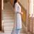 Blue printed pure cotton kurta trouser set