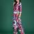 White printed pure cotton kurta trouser set