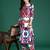 White printed pure cotton kurta trouser set