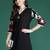 Black embroidered pure cotton kurta trouser set