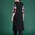 Black embroidered pure cotton kurta trouser set