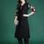 Black embroidered pure cotton kurta trouser set