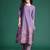 Lavender printed pure cotton kurta trouser set