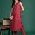 Maroon printed pure cotton kurta trouser set