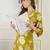 Mustard printed pure cotton kurta trouser set