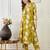 Mustard printed pure cotton kurta trouser set