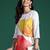 White printed pure cotton kurta trouser set