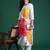 White printed pure cotton kurta trouser set
