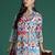 Multicolor printed pure cotton kurta trouser set