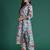 Multicolor printed pure cotton kurta trouser set