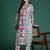 Multicolor printed pure cotton kurta trouser set