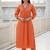 Orange embroidered liva kurta trouser set