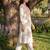 White embroidered pure cotton kurta trouser set