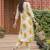 Off white printed pure cotton kurta trouser set