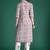 White printed pure cotton kurta trouser set