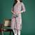 White printed pure cotton kurta trouser set
