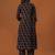 Black printed pure cotton kurta trouser set