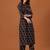 Black printed pure cotton kurta trouser set
