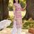 Purple printed pure cotton kurta trouser set