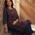 Blue printed pure cotton kurta trouser set