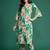 Green printed pure cotton kurta trouser set