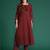 Maroon printed pure cotton kurta trouser set