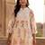 Off white printed pure cotton kurta trouser set