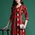 Maroon printed pure cotton kurta trouser set