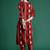 Maroon printed pure cotton kurta trouser set