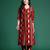 Maroon printed pure cotton kurta trouser set