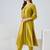 Olive printed liva kurta trouser set