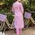 Pink printed pure cotton kurta trouser set