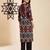 Black printed pure cotton kurta trouser set