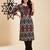 Black printed pure cotton kurta trouser set