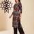 Black printed pure cotton kurta trouser set