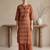 Mustard printed pure cotton kurta trouser set