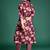Burgundy printed pure cotton kurta trouser set