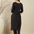 Black embroidered pure cotton kurta trouser set