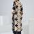 Off white printed viscose rayon kurta trouser set