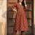 Maroon printed pure cotton kurta trouser set