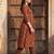 Maroon printed pure cotton kurta trouser set