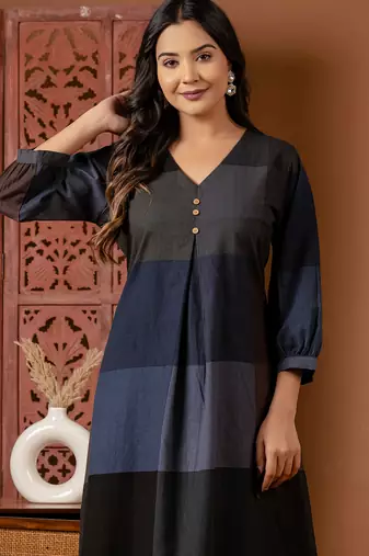 Multicolor printed pure cotton kurta trouser set