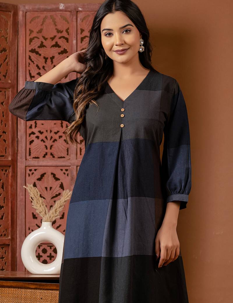 Multicolor printed pure cotton kurta trouser set