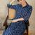 Blue printed pure cotton kurta trouser set