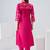 Pink embroidered pure cotton kurta trouser set