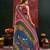 Pink color digital print with mirror work silk blend saree with blouse
