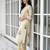 White embroidered pure cotton kurta trouser set